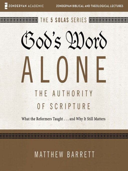 Title details for God's Word Alone by Matthew Barrett - Wait list